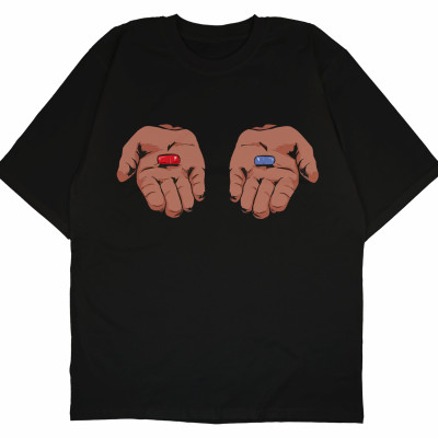 Oversized T-shirt- Red pill blue pill Profile Picture